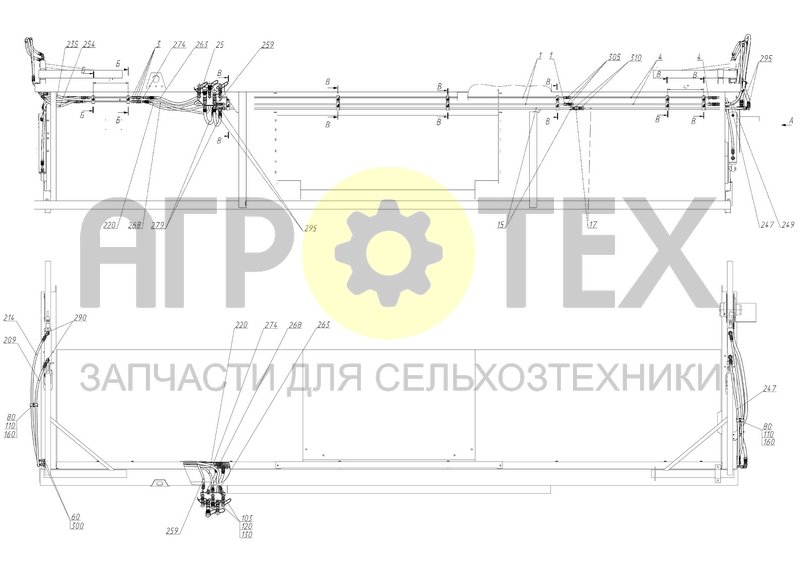 Гидрооборудование жатки (S300.27.09.500) (№290 на схеме)